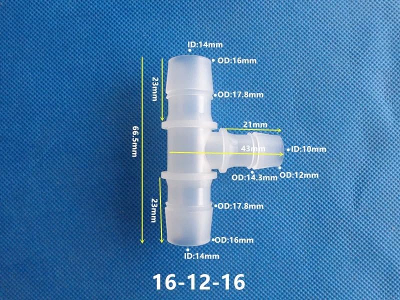 3-Wege-Zinkenstecker aus Kunststoff für Aquarien und Flüssigkeitssysteme, langlebiges T-Schlauchzubehör (50 Stück, 3,9 mm)