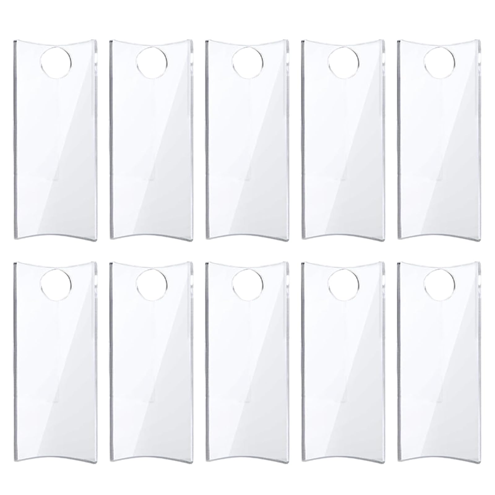 Kalttoy Of 10 Individualized Acrylic Cup Nameplates Acrylic Name Labels Easy to Clean Nameplates Multifunctional