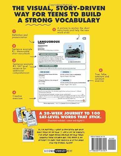 Visual Vocabulary Builder For Teens: 20-Week Exercise Workbook For Middle and High School Students (Includes Flashcards - Digital and Cutout) – vue 2
