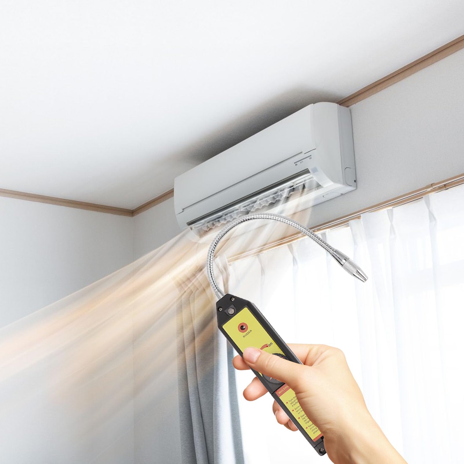 Détecteur de fuite de réfrigérant halogène haute précision, testeur AC pour climatisation automobile