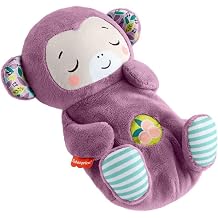 Fisher-Price Baby Toy Soothe &lsquo;n Snuggle Purple Monkey Plush Portable Sound Machine with Breathing Motion &amp; Lights for Newborns Ages 0+ Months