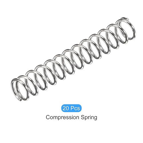 Miniatura 101 de METALLIXITY Resortes de compresión (0.031 x 0.315 in de diámetro exterior, 1.969 in de longitud libre) 20 unidades, resorte de extensión de acero