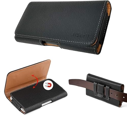 AISCELL Funda de piel sintética negra para Moto g Fast, Moto e (2020), Edge +, G7 Power, One Zoom, E5 Plus, Moto Z4, con funda protectora híbrida en