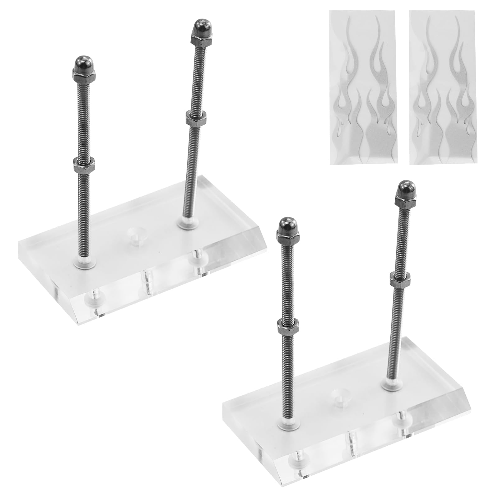 2 Pezzi Supporti Parete Skateboard in Acrilico, Supporto Trasparente Skateboard, Espositore Professionale Supporto Parete, Gancio Skateboard Acrilici,per stoccaggio,Display
