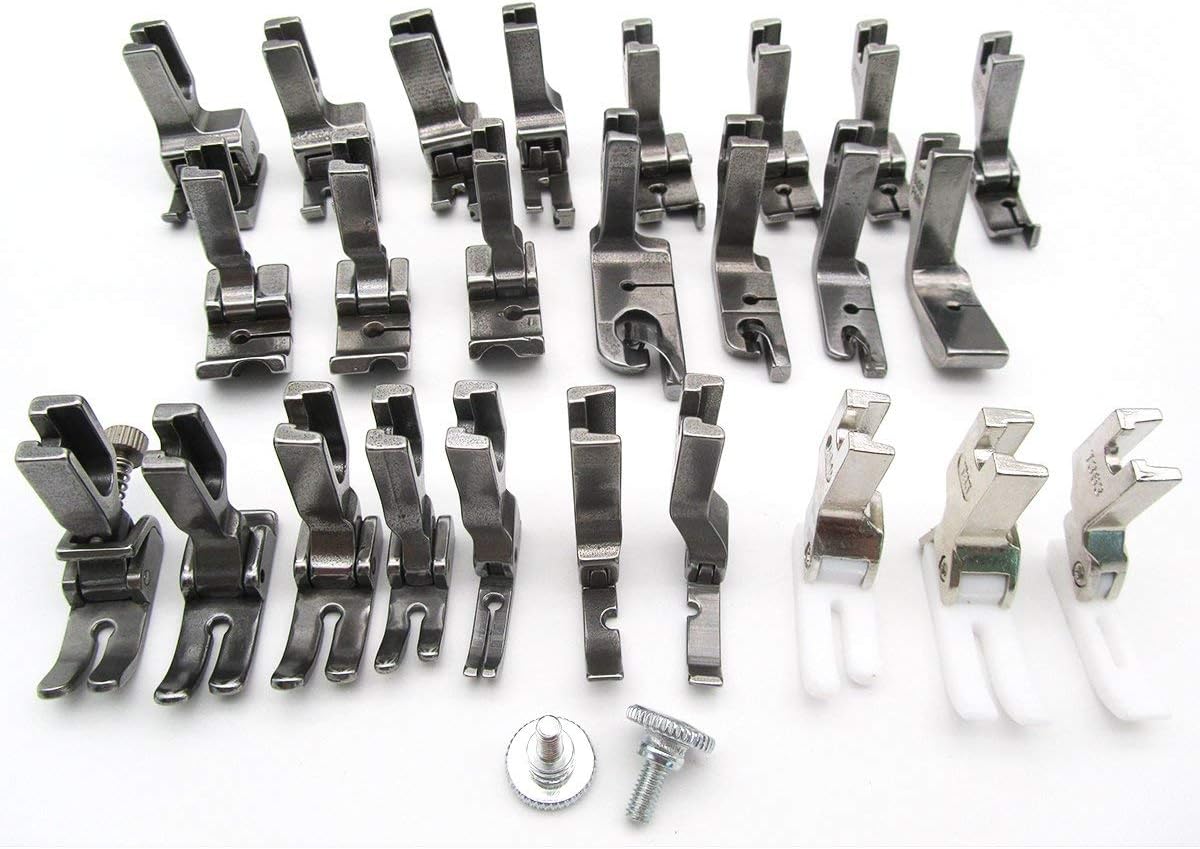 CKPSMS brand -#KP-PF25 PRESSER FOOT SET Compatible with JUKI DDL-555 DDL-5550 DDL-5600 DDL-8300 Brother B705 B70 7B715 B716 B735 Singer 188K 191D 195K 196K