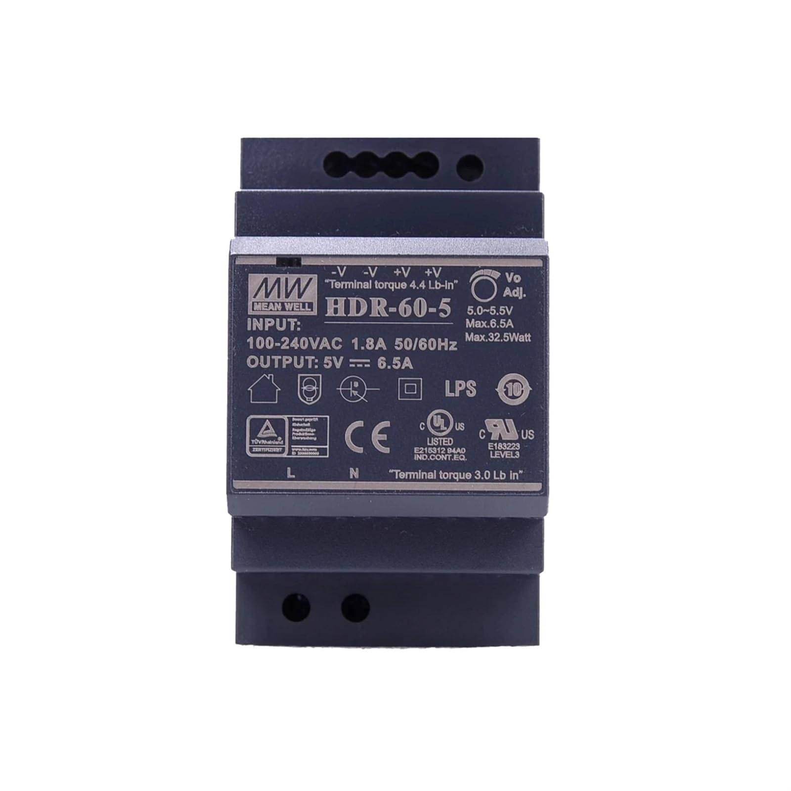 1pcs-5pcs Hutschienen-Netzteil HDR Serie HDR-60-12 5V 12V 15V 24V 48V 32W 54W 60W Ultra Slim Schrittform LED Driver (HDR-60-12.1 Piece)