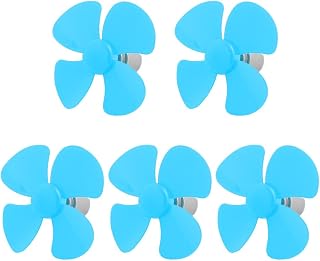 Aexit 5Pcs DC Electrical equipment 1.5V 3800RPM High Torque Motor 4 Vanes 80mm Dia Plastic Propeller Blue