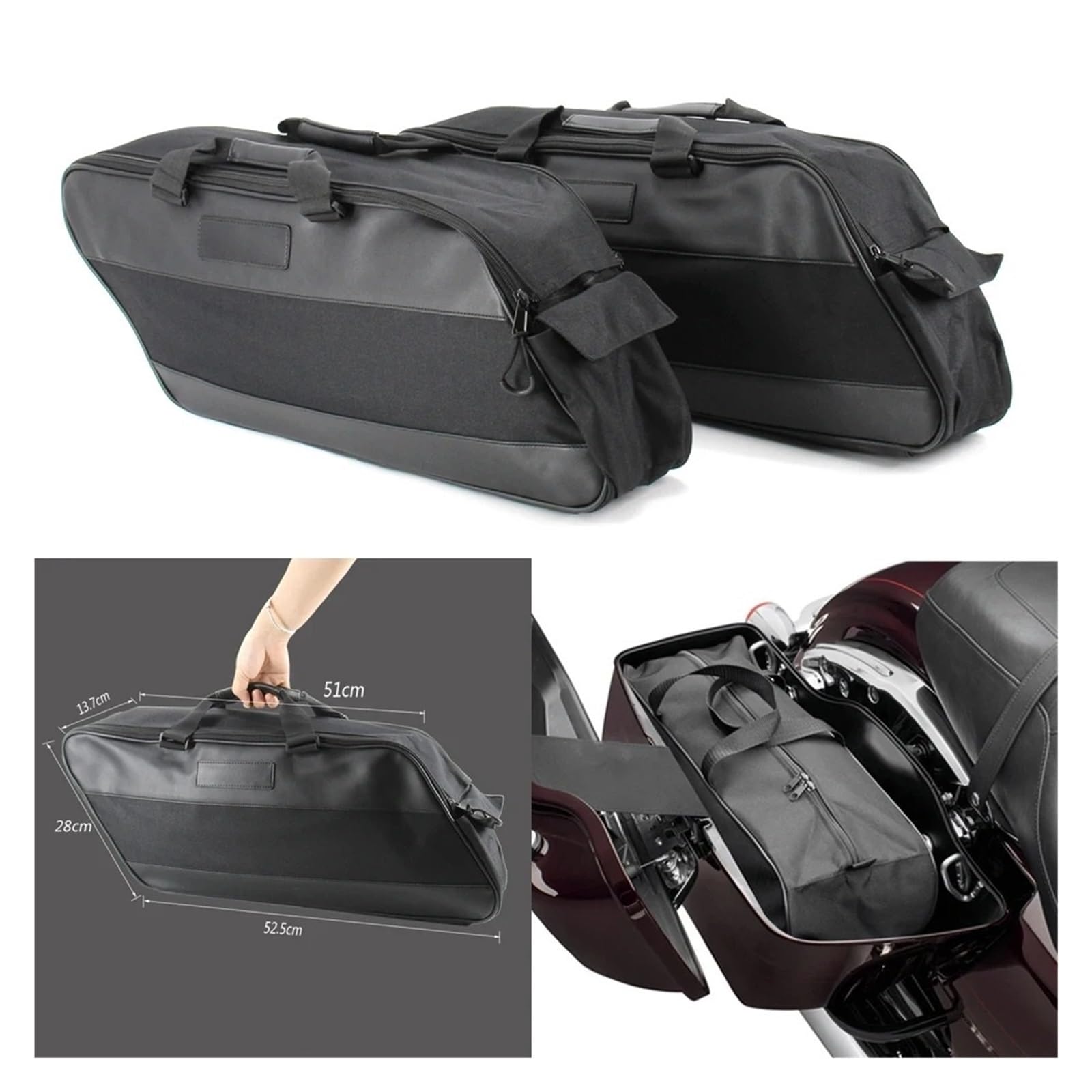 Valigie Laterali Motos Per Touring Road King Electra Per Street Glide Per Ultra 1993-2018 Borsa Da Sella Per Moto Portapacchi Fodera Bisaccia Borsa Moto(1 pc)