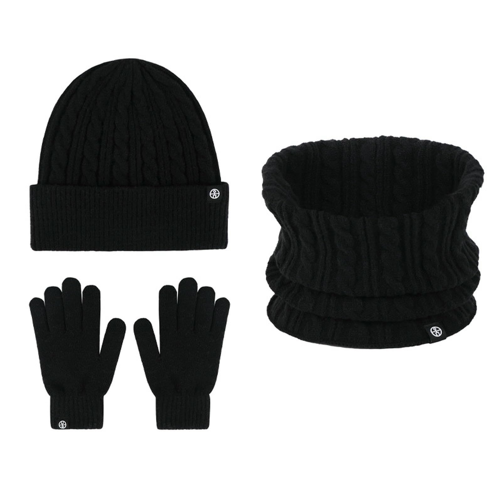 Wintermütze Schal Handschuhe Set Warmer Winteranzug Aus Deutschem Fleece Mit Ohrenklappen, Strickmütze, Und Handschuhen-rot