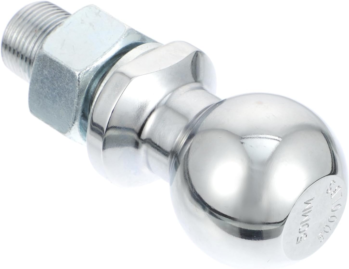 5000pounds Trailer Hitch Ball Tow Ball Durable Chrome-Plated Connector for Rv Yacht Trailers Easy Installation Resistant Capacity