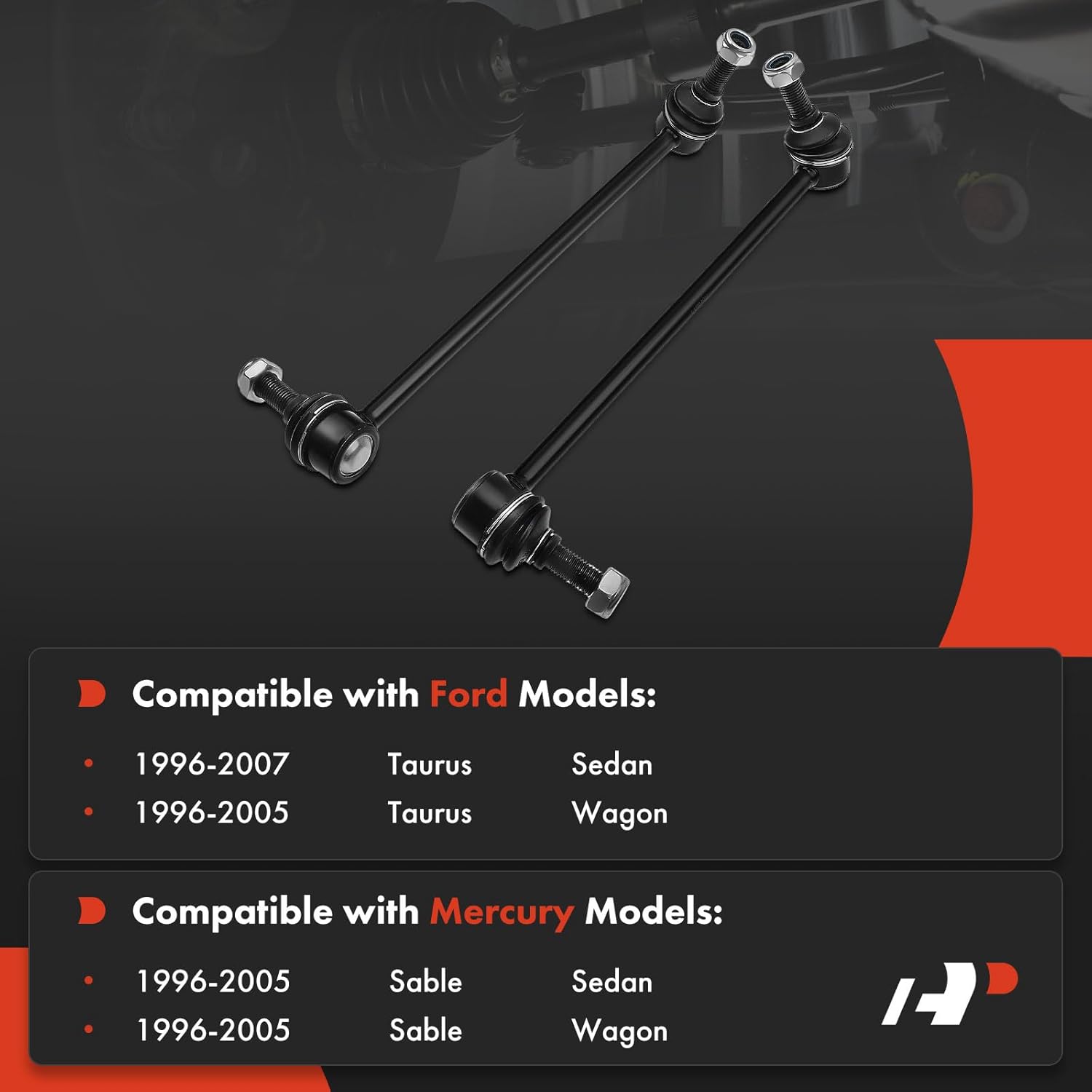 A-Premium 2 x Front Sway Bar Links Stabilizer Bar Links, Compatible with Ford Taurus 1996-2007 & Mercury Sable 1996-2005