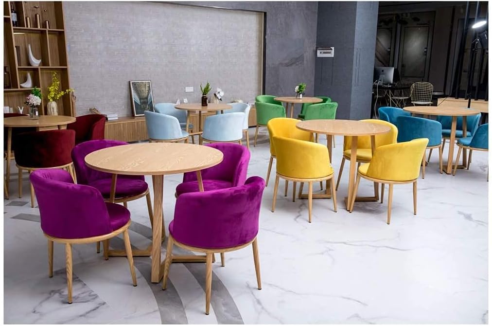 Office Meeting Room Small Conference Table Set Office Table and Chair Set for Combination Lounge Small Round Table 1 Table 4 Chairs Maternal Room Milk T (Green-One Size)