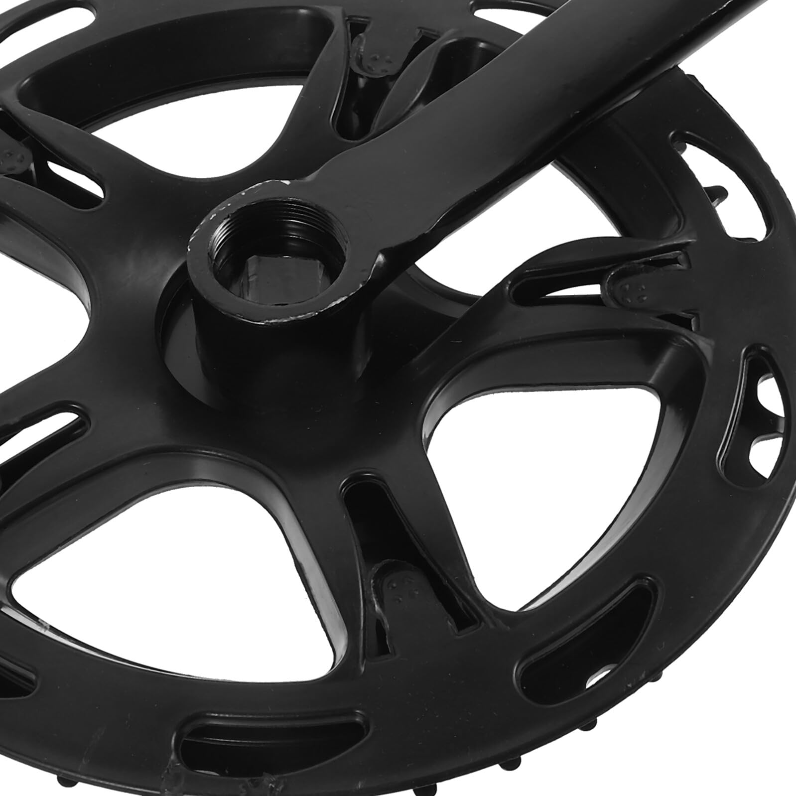 Mikinona Set di Guarnitura per Bicicletta Pedivella Robusta e Corona Sostituibile in Acciaio Nero, Facile da Installare per Riparazioni Bici