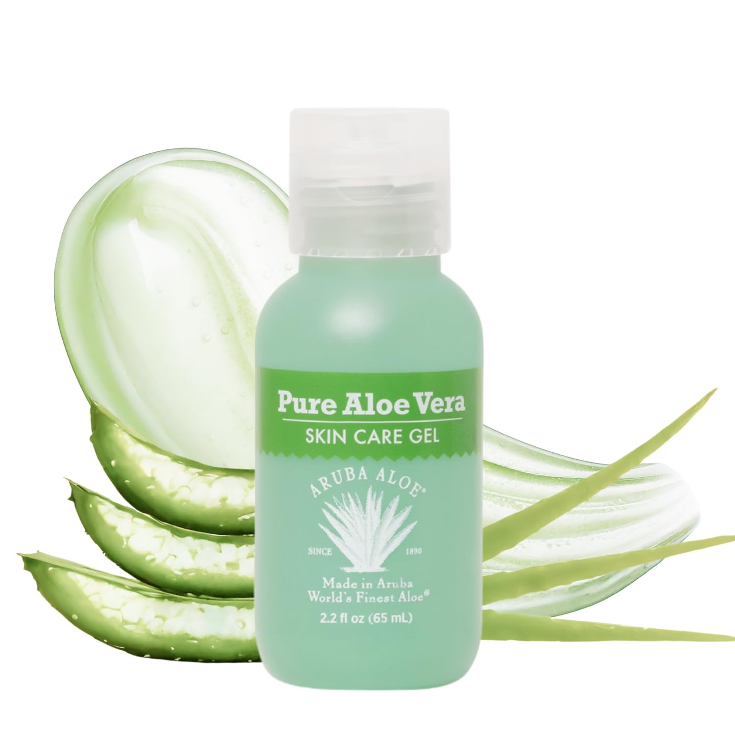 Aruba Aloe Pure Aloe Vera Gel – Soothes, Hydrates, and Refreshes Skin – 2.2 oz Tube