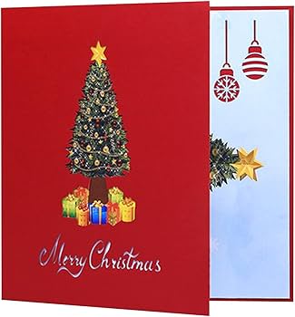 Amazon | ポップアップクリスマスカード 2024-3D グリーティングカード