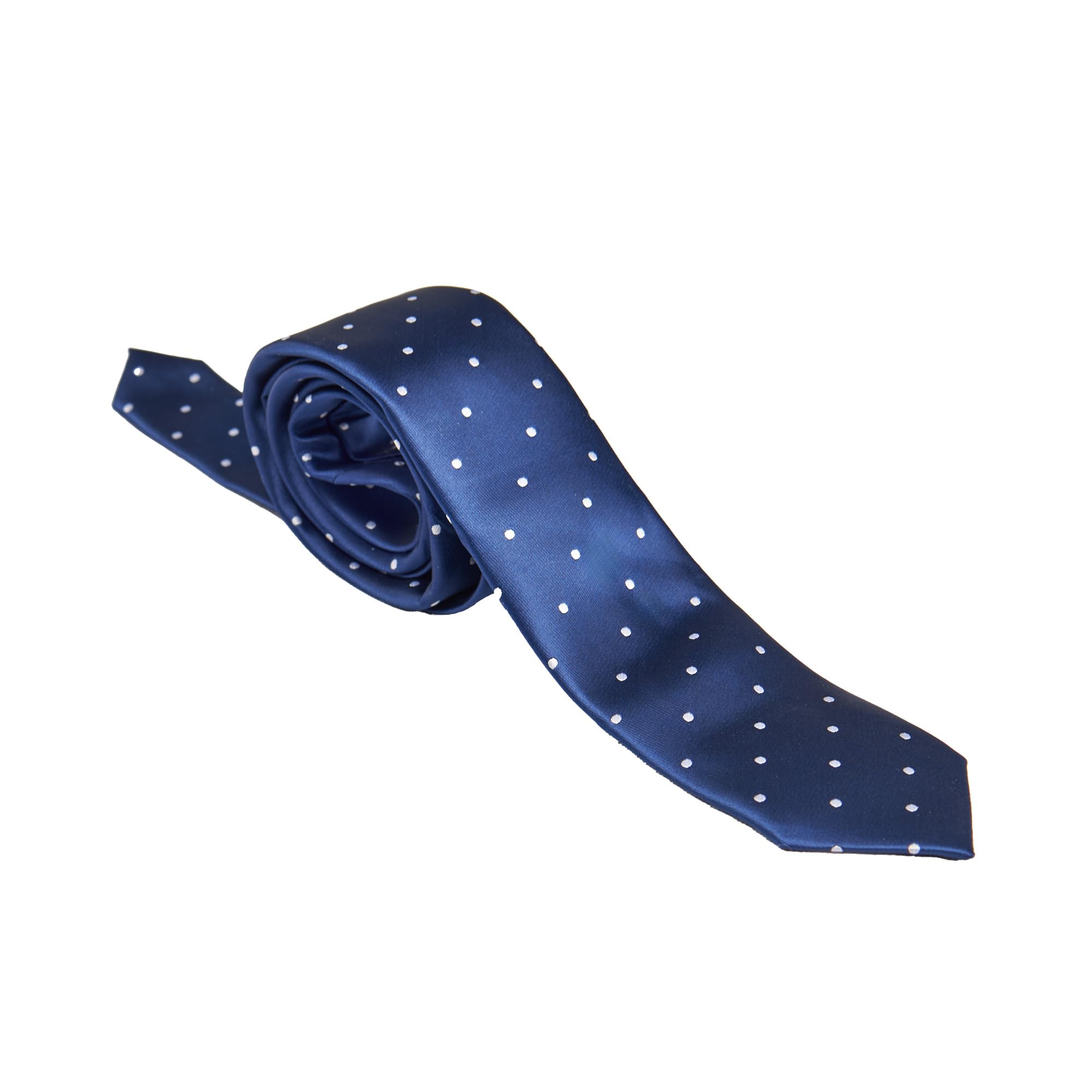 Xposed Men Polka Dot Necktie 3 Piece Gift Box Tie Pocket Square Handkerchief Cufflinks [TIESET-2075]