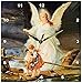 3dRose LLC Guardian Angel Wall Clock, 10 by 10-Inch