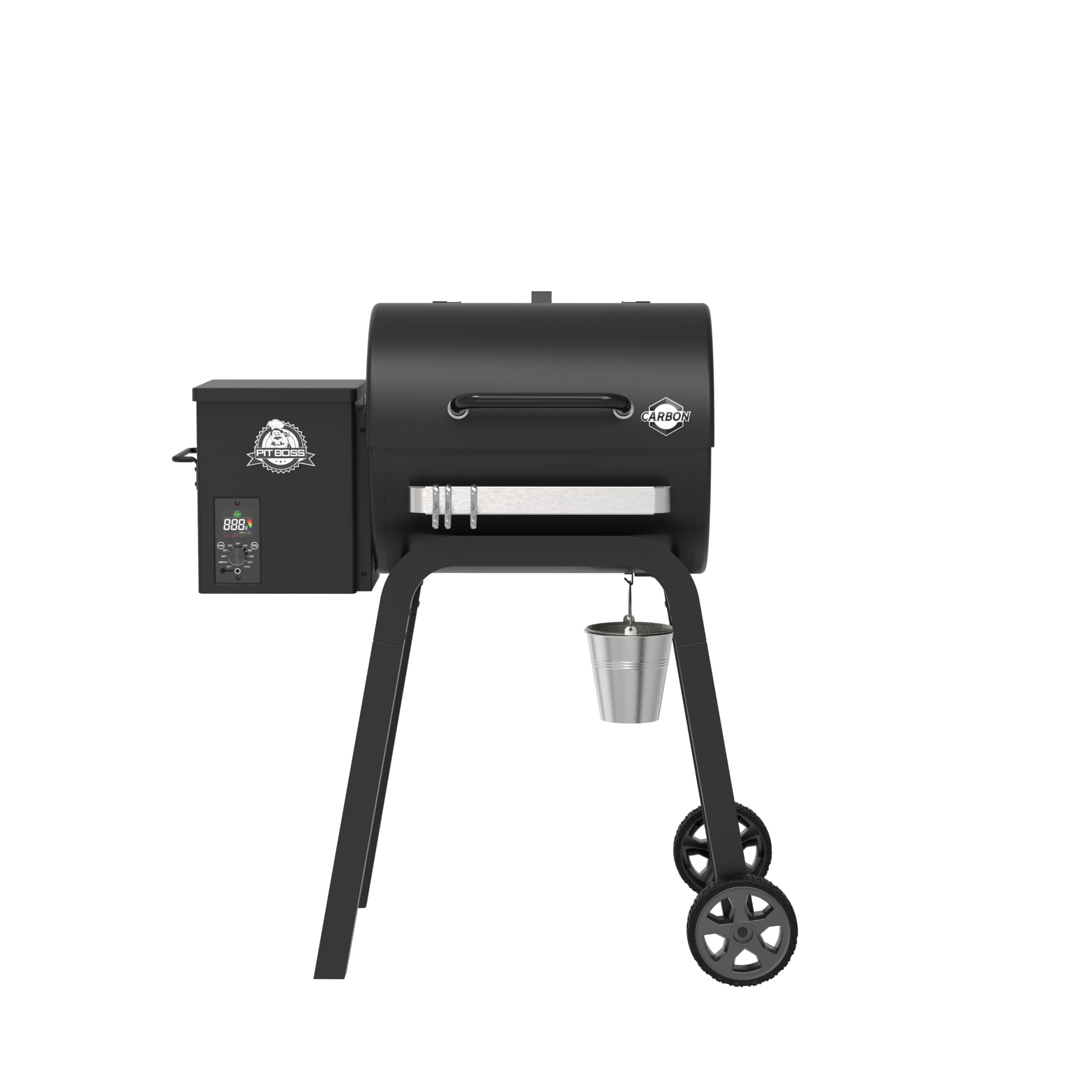 Pit Boss 500 Carbon Series Wood Pellet Grill &amp; Smoker with LCD Digital Controller, 543-Sq. In. Cooking Space, 180°F to 500°F Temperature Range, Meat Probe, 13.5 lb. Pellet Hopper, Black