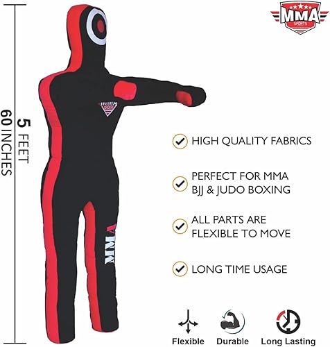 Miniatura 13 de Sports Brazilian JIU Jitsu Grappling Submission Throwing Dummy Punching Heavy Bag Kick Boxing Dummies UNFILLED Azul,Rojo