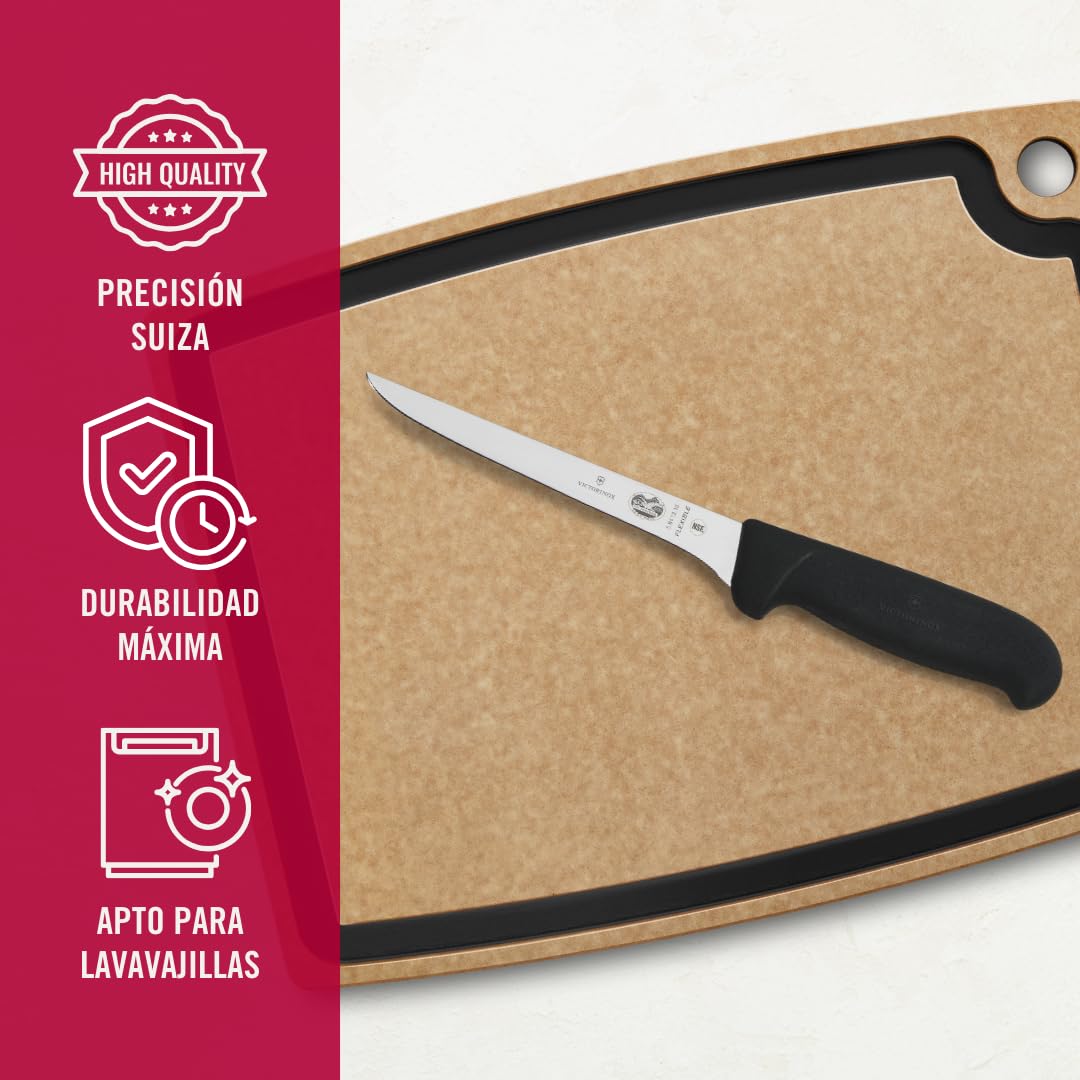 Victorinox Fibrox Cuchillo deshuesador 15 cm acero inoxidable hoja flexible recta negro