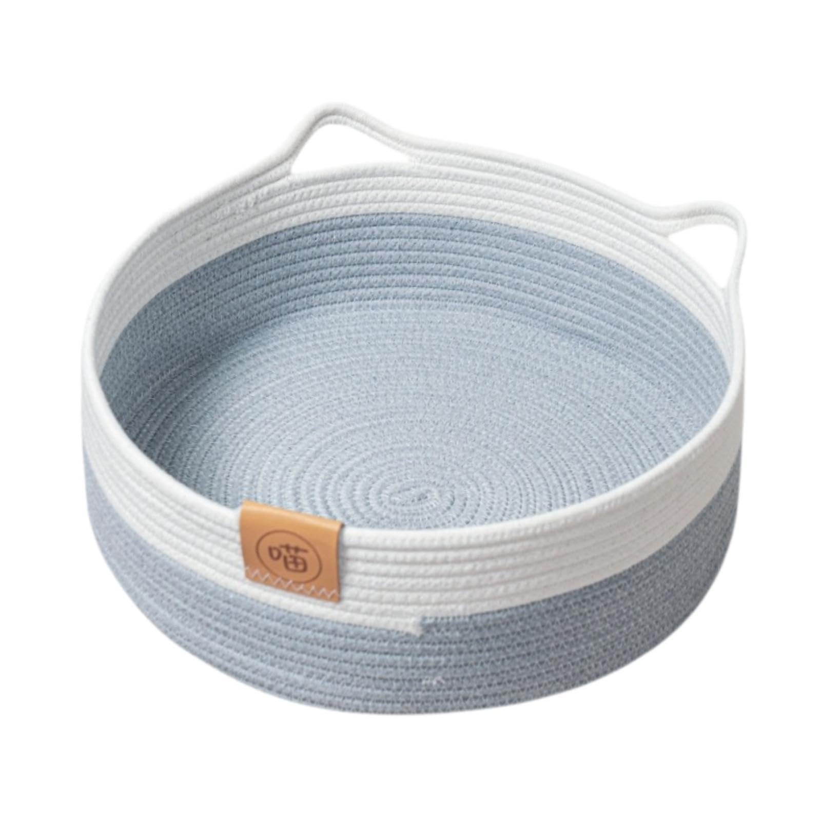 Sharplace Panier de lit pour Chat en Corde de Coton tissée pour Dormir et Jouer, Tapis à gratter pour Chatons, Chats, Petits et Moyens Chiens, S