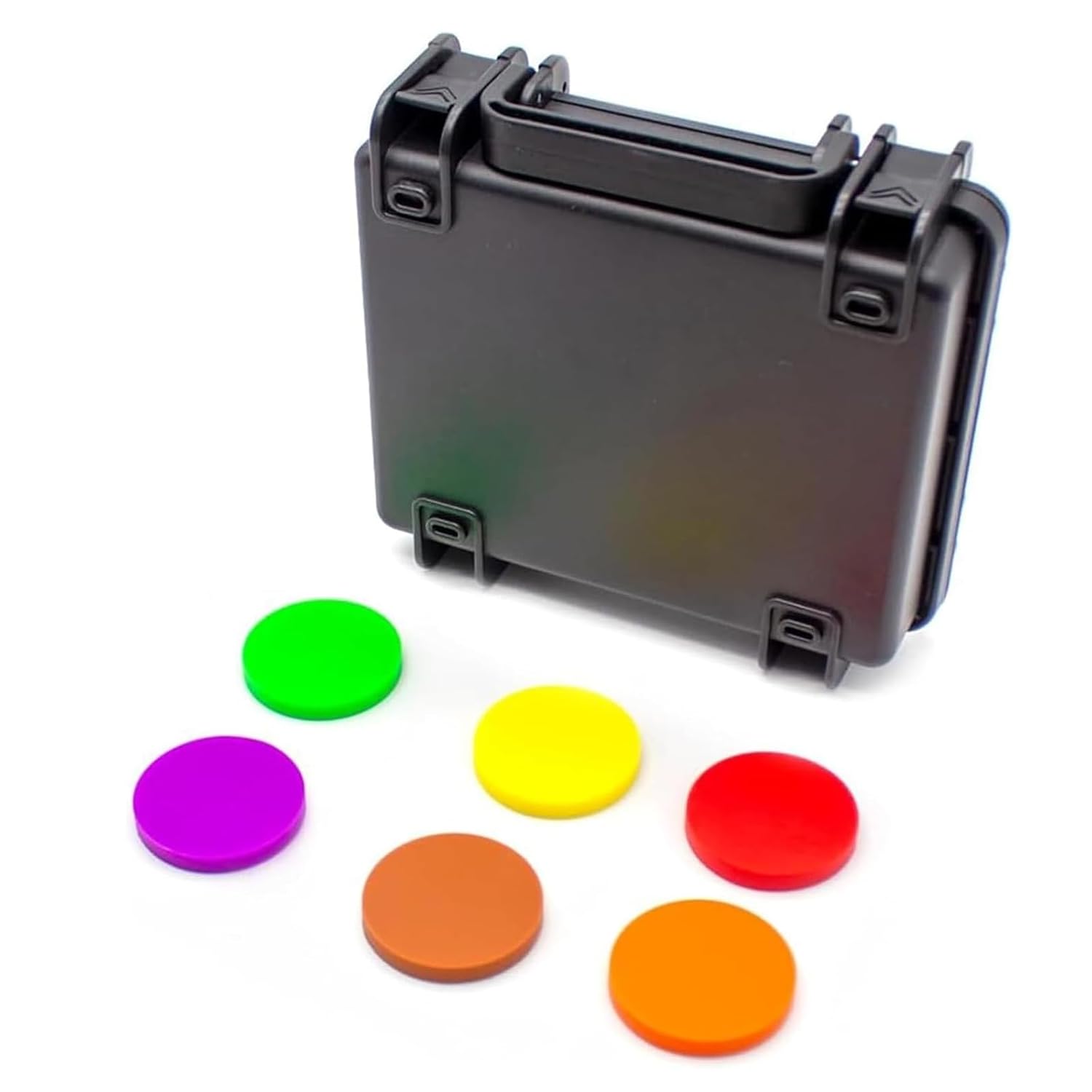 6Pcs Shore A Hardness Standard Block, Type A Durometer Calibration Set, Size 50 * 8mm, with Storage Box, for Elastomer, Soft Rubber, Flexible Material Testing