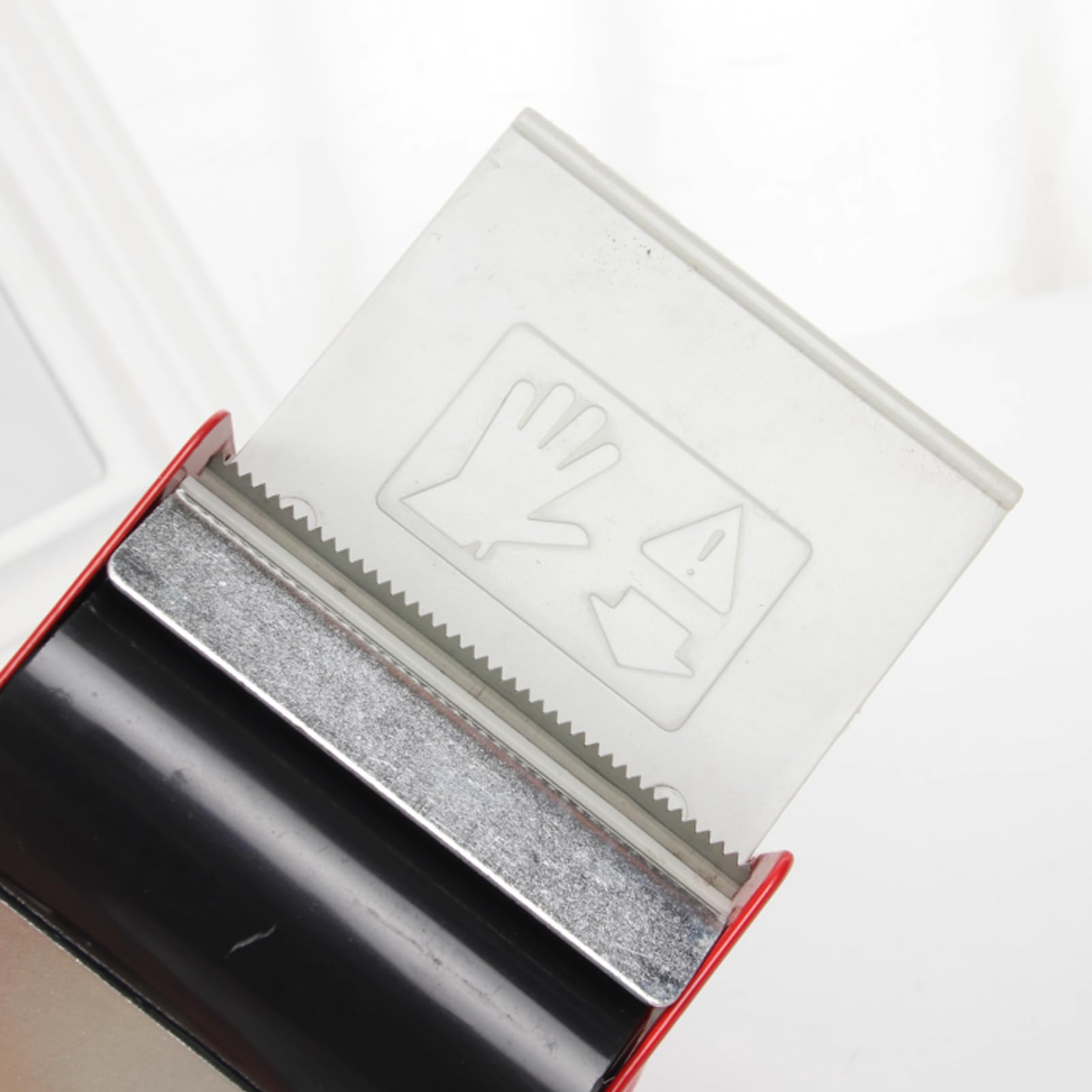 WELSTIK Red Non-Slip Silicone Handle Packing Tape Dispenser Gun 3 Inch -Heavy Duty