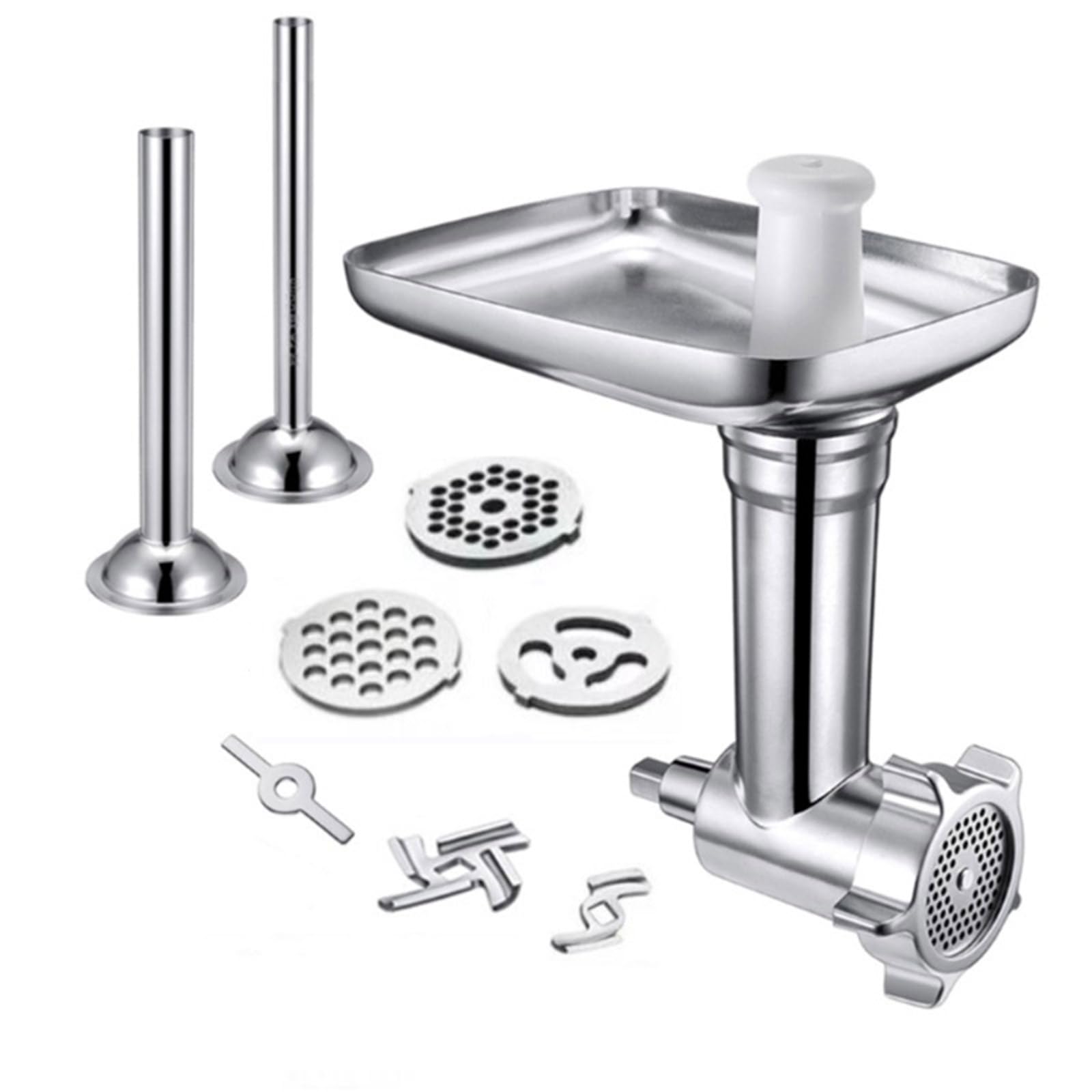 YWLUUOO Metal Food Grinder Attachments for Stand Mixers, Meat Grinder, Sausage Stuffer, Perfect Attachment Sausage Stuffer