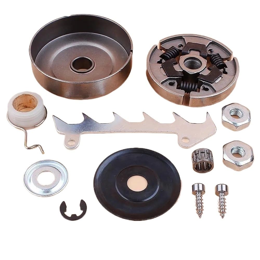 Compatible con motosierra, tambor de embrague, parachoques, tornillo de punta, engranaje de tornillo sin fin, Kit de rodamiento para arandela para MS210 MS230 MS250 025 023 021, herramientas de jardín