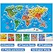 Mideer World Map Puzzle for Kids Ages 4-8, 100 Piece Floor Jigsaw Puzzle for Toddlers with Continents, Geography Educational Toys for Boys Girls, Globe Atlas Preschool Learning Game for Kids Ages 4-6