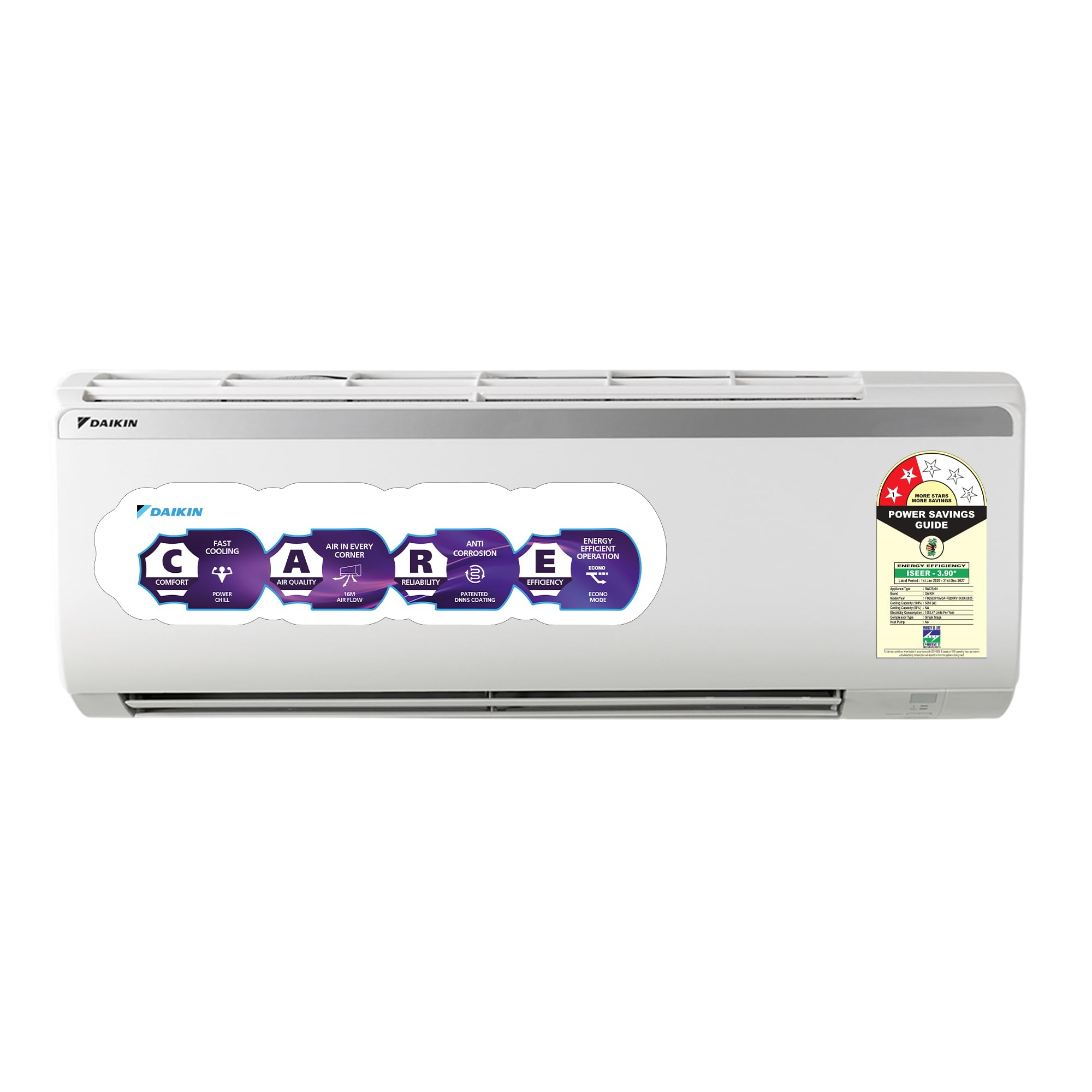 Daikin 1.5 Ton 2 Star, Fixed Speed Split AC (Copper, PM2.5 Filter, FTQ50XV16, White)-image-30