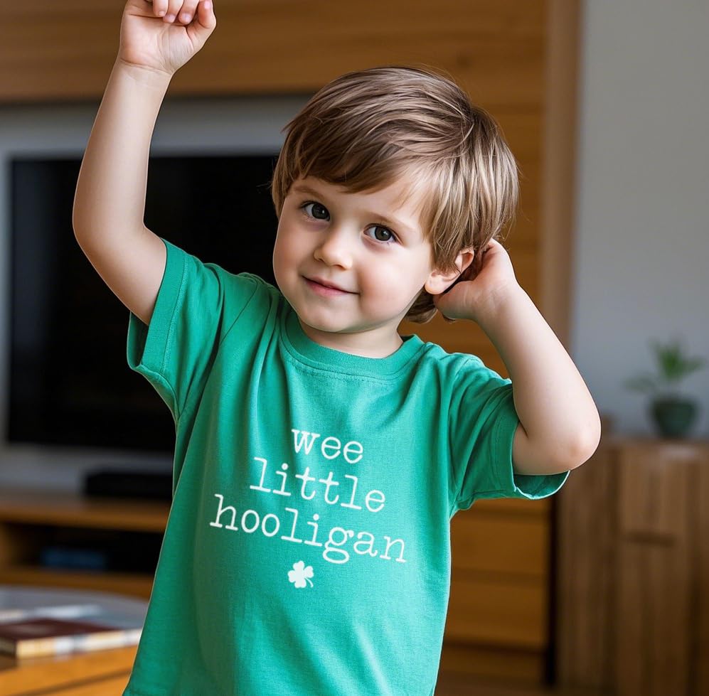 Kids St.Patrick's Day Shirt for Boys Girls Clover T-Shirts Short Sleeve Irish Tees Lucky Shamrock Tops 2-7T2