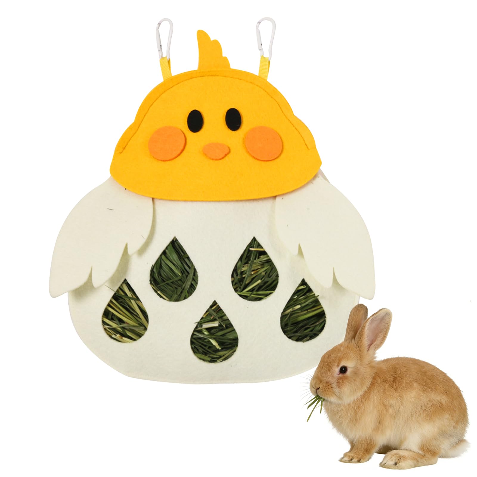 Ratelier Foin Lapin FainFun Sac a Foin Cochon d'Inde Pochon 2 Poutres Accessoire