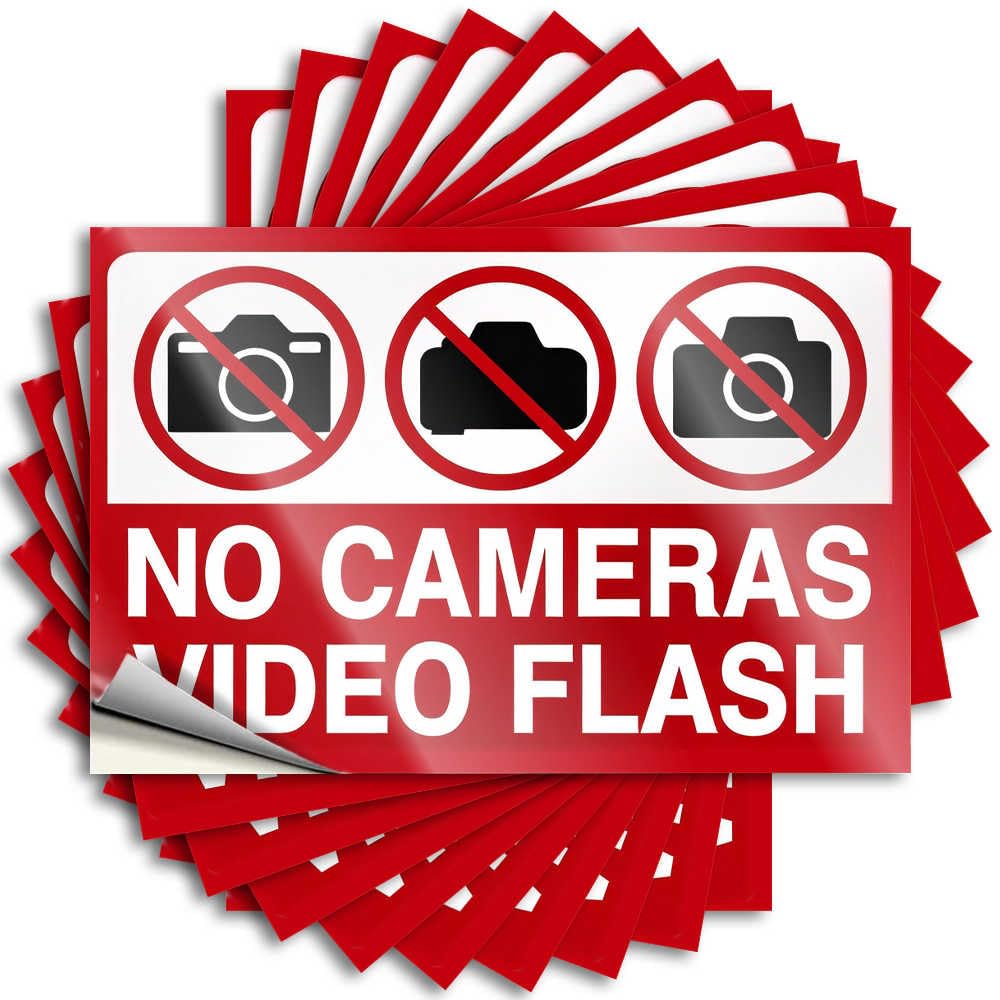 Tattoos Custom Holiday Bottle No Cameras, Video Flash Allowed Sign - No Residue Decals for Travel(12X18CM)