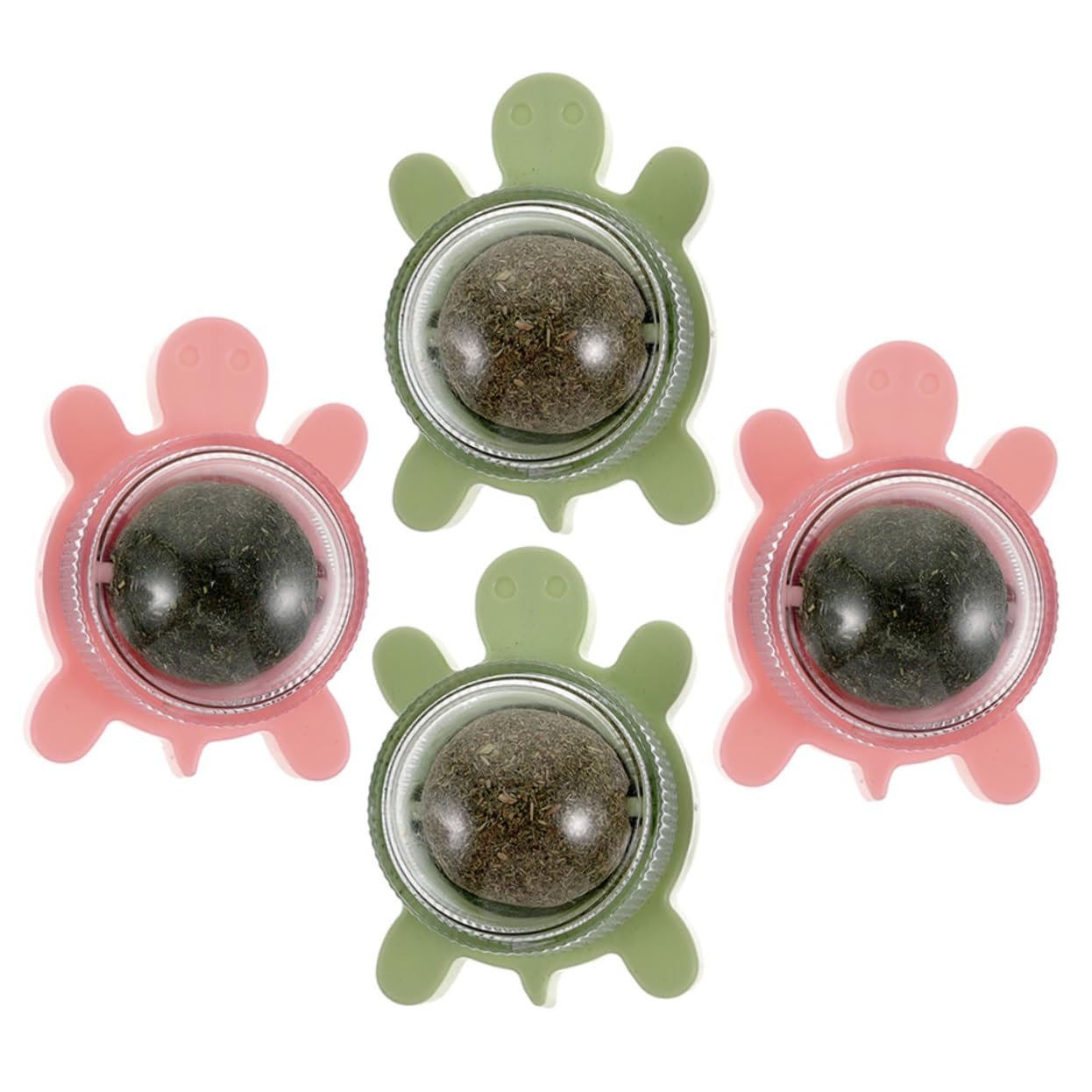 4piezas Juguete De Pelota De Hierba Gatera Bolas Giratorias para Lamer y Masticar Limpieza De Dientes Juguete Interactivo para Gatos De Interior