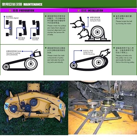 (A57) 0.5x59in Lawn Mower Deck Belt Dry Wrapping Triangle Belt 532138399 Compatible for AYP H-USQVARNA S-Ears