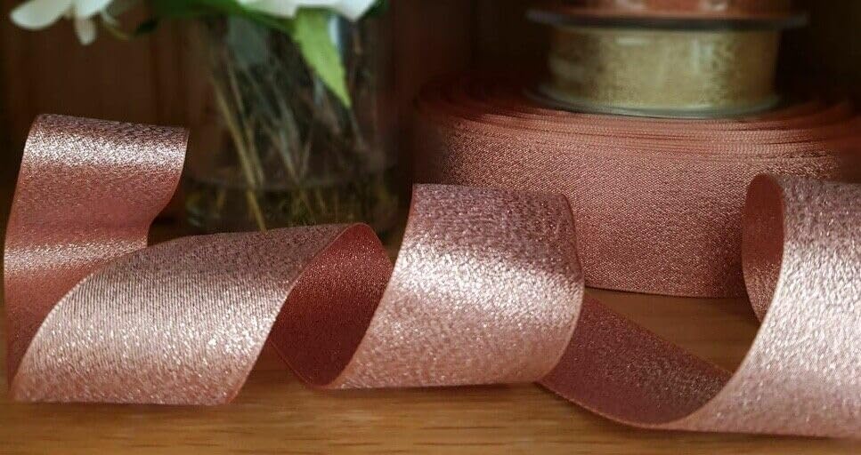 Anniversary House Rose Gold Lamé Cake Ribbon
