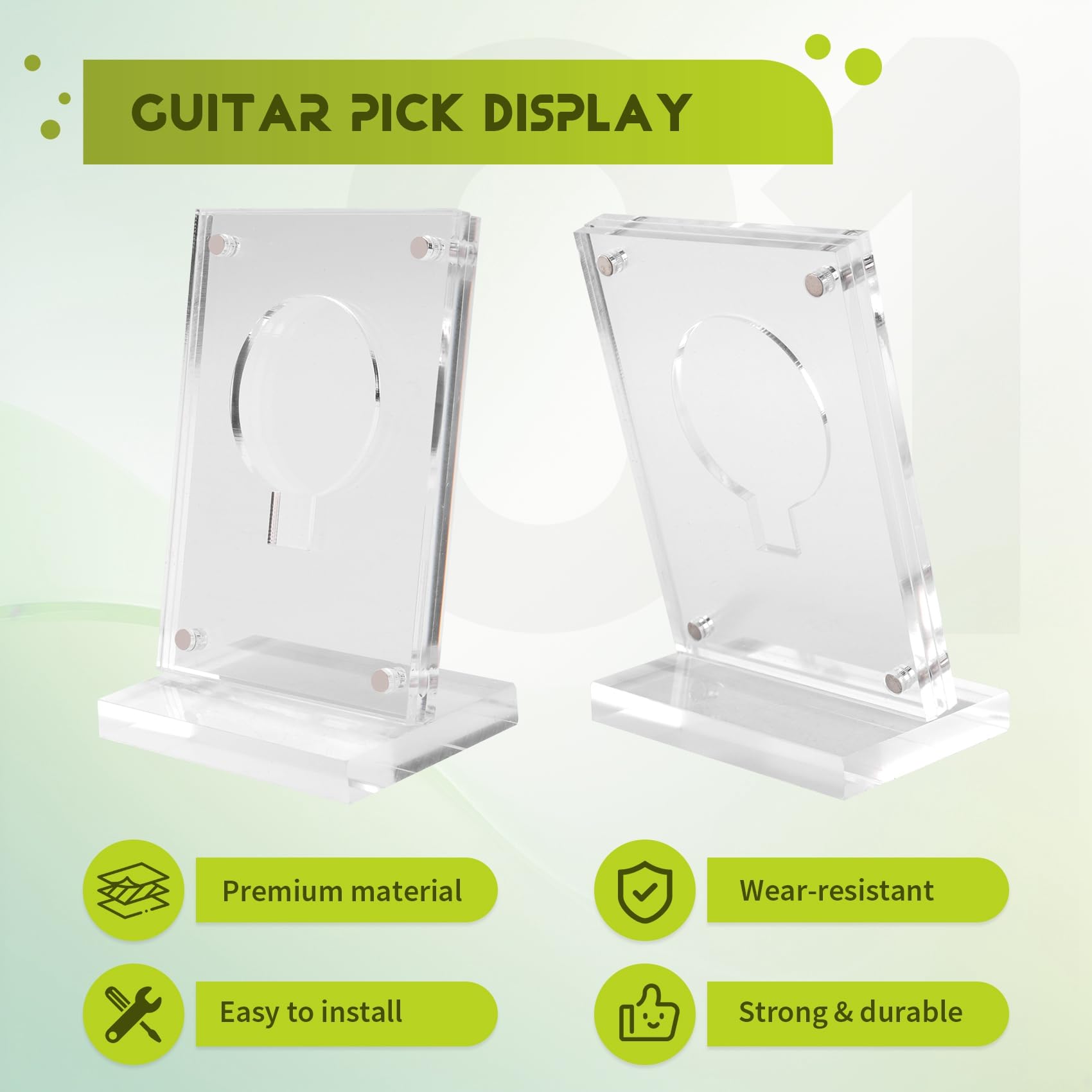 Expositor de Púas de Guitarra Acrílica, Soporte Transparente para Púas de Guitarra, Caballete de Exhibición para Púas de Guitarra Coleccionable para Monedas