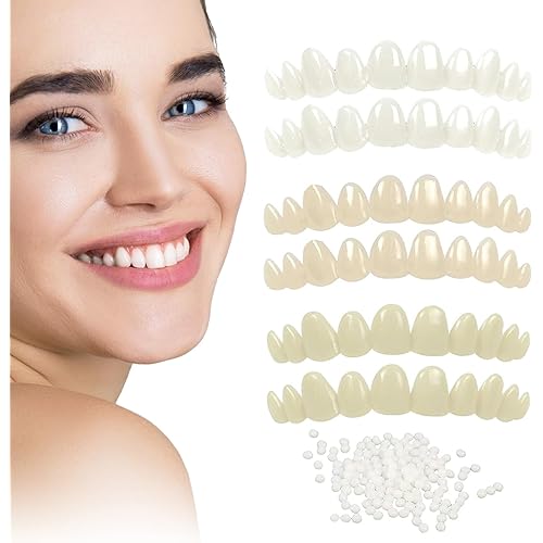 Tooth Repair Kit，Temporary Natural Shade for Filling The Gap, Moldable Thermal Beads Replacement Kit Replace The Missing or Broken Tooth-6PCS-D35