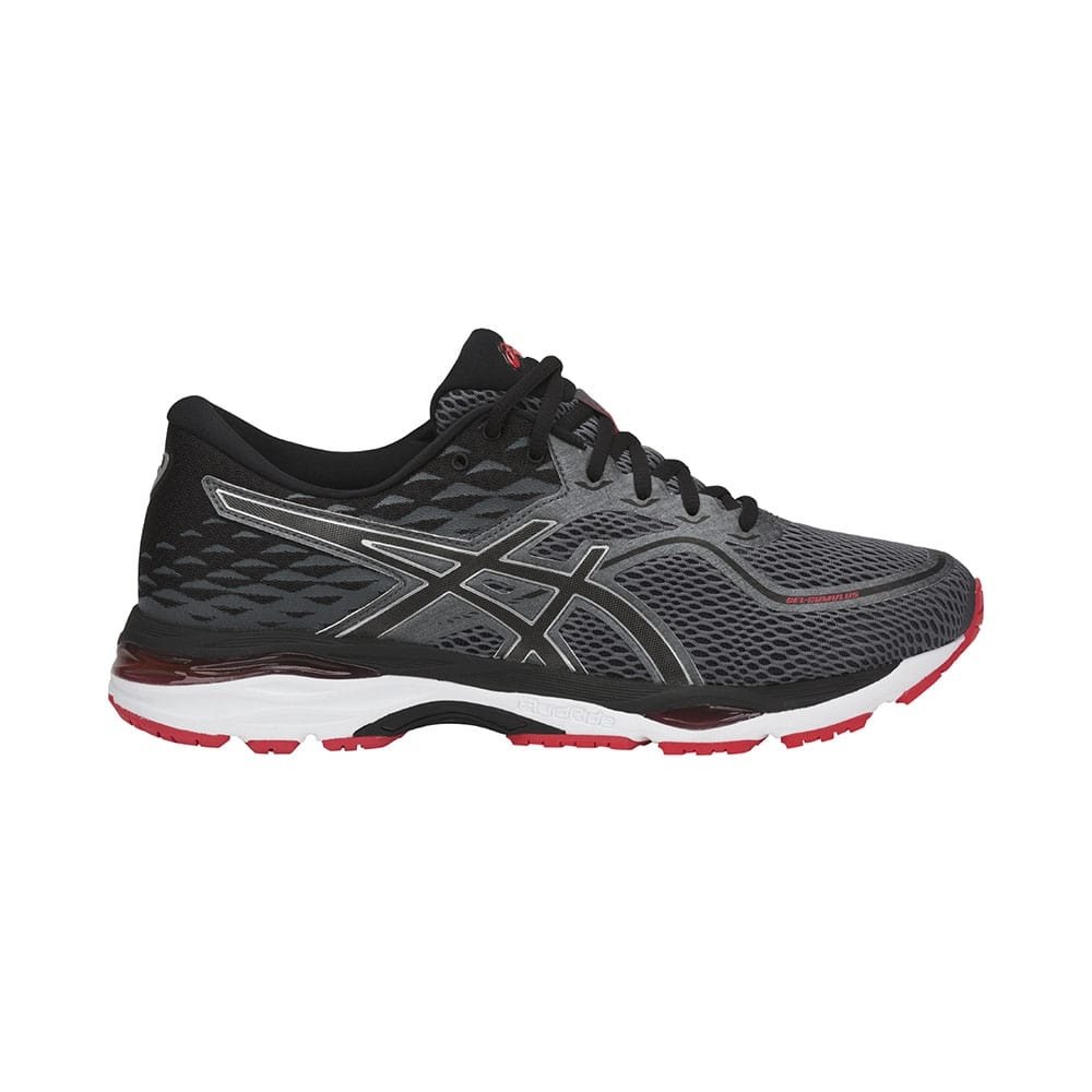 ASICS Men's Gel-Cumulus 19 Running Shoes, Black Black Carbon Fiery Red 9097, 47