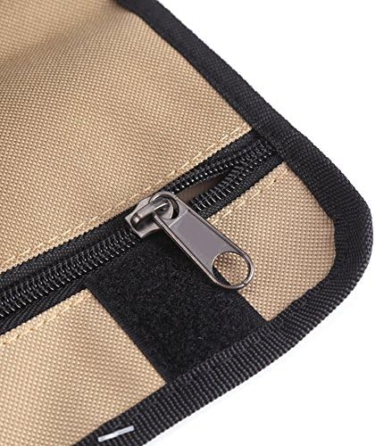 Fdit 36 * 25cm Durable Waterproof Canvas Electrician Roll Up Hardware Tools Storage Bag Organize Storage Pouch