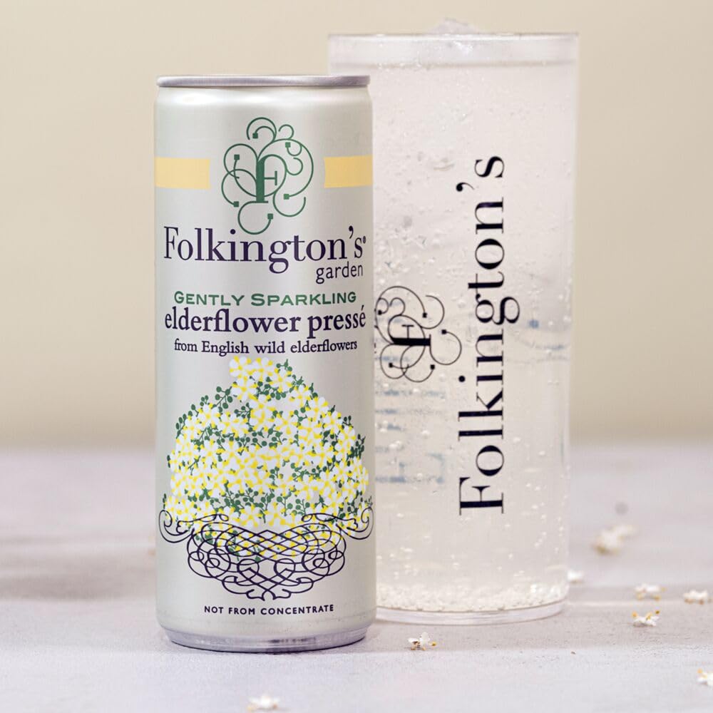 Folkington's - Pressé con fiori di sambuco, 100% naturale, 250 ml, 12 pezzi