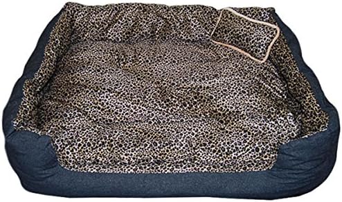 leopard print dog bed