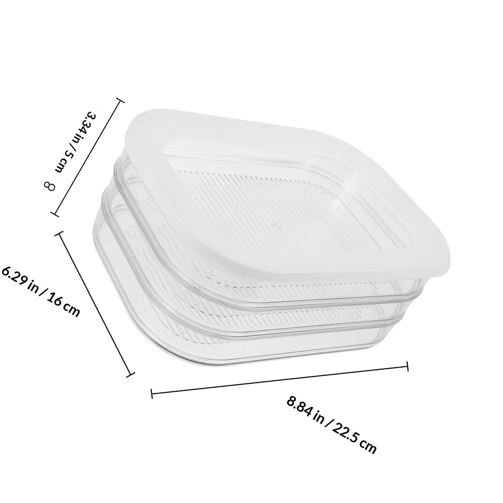 Contenedor para Almacenar Alimentos Tapa Transparente, Hermético Acrílico, Adecuado para Conservación de Tocino y Fiambres en Refrigerador