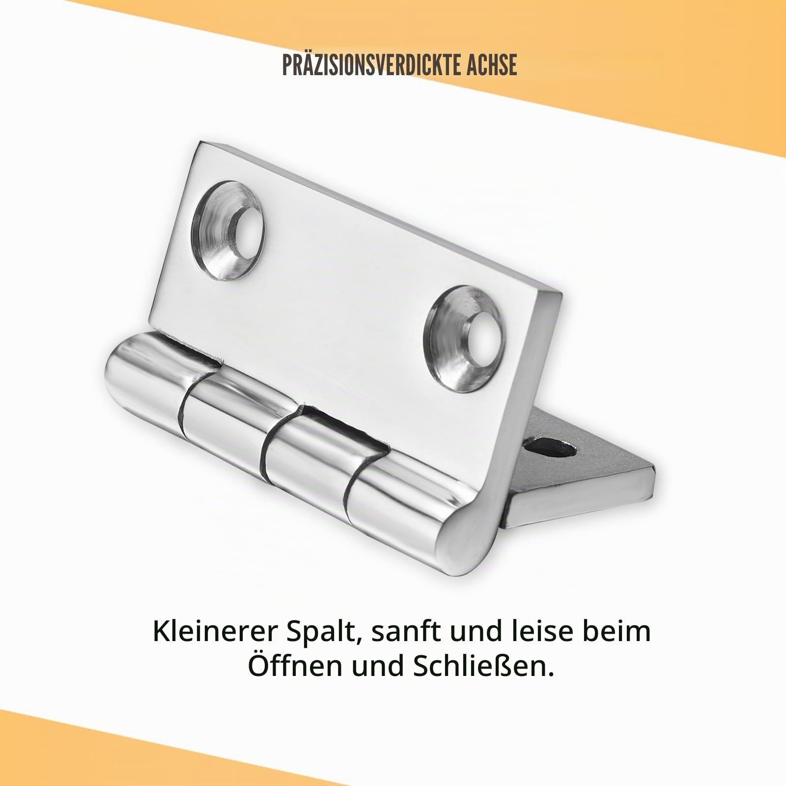 Robuste Scharniere für Boote, 316 Edelstahl, 5 x 5 cm, stabile Deckschranktürscharniere mit Schrauben (6 Stück)