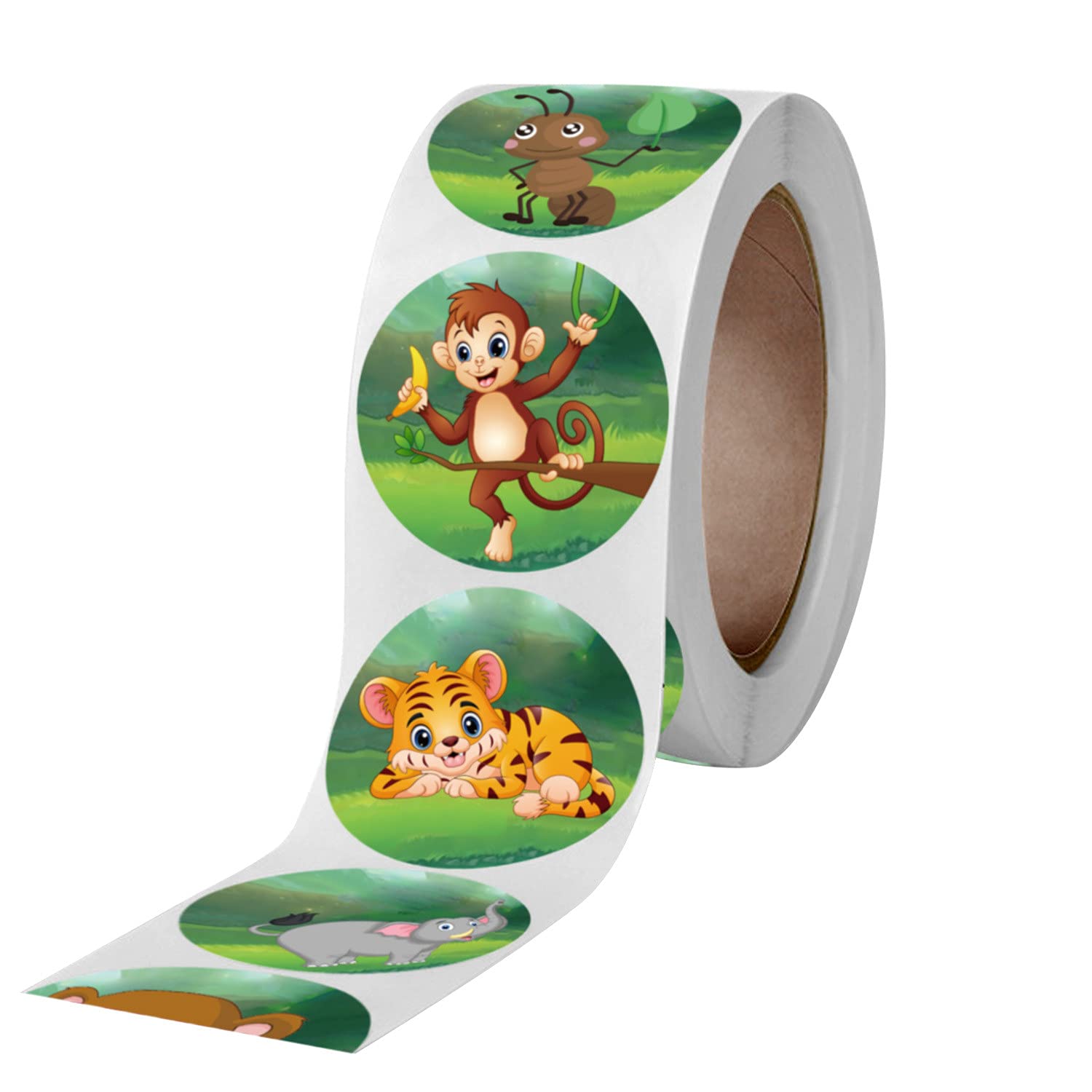 500 Piezas Pegatina animal de Incentivo , para bolsas de regalo, sobres, invitaciones, equipaje, tarro de dulces, tazas, manualidades