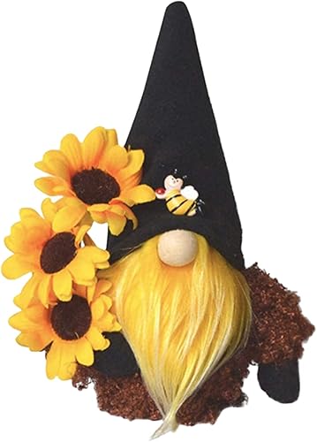 Miniatura 4 de HYTYJJ - Decoraciones de gnomo de peluche para el hogar, decoración de gnomo de girasol de primavera y verano, muñeca de felpa hecha a mano, adornos