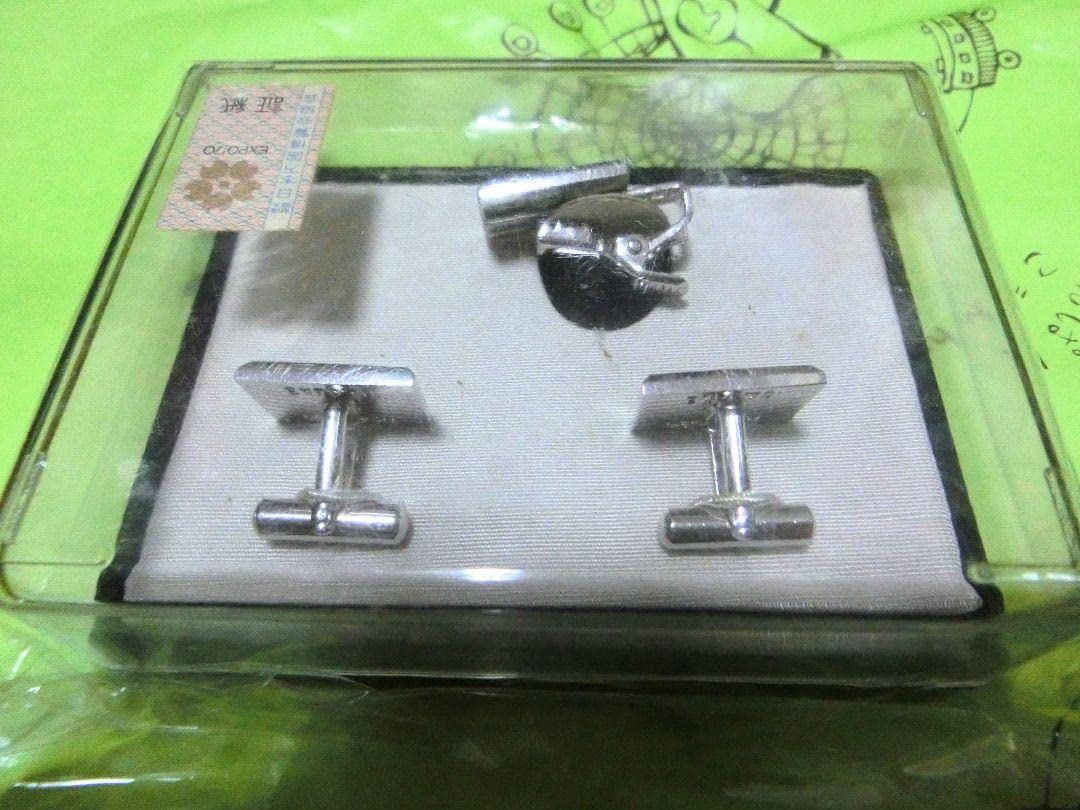 太陽の塔　EXPO 70 カフスボタンとネクタイピンのセット 大阪万博 太陽の塔 カフスボタン ネクタイピン シルバー