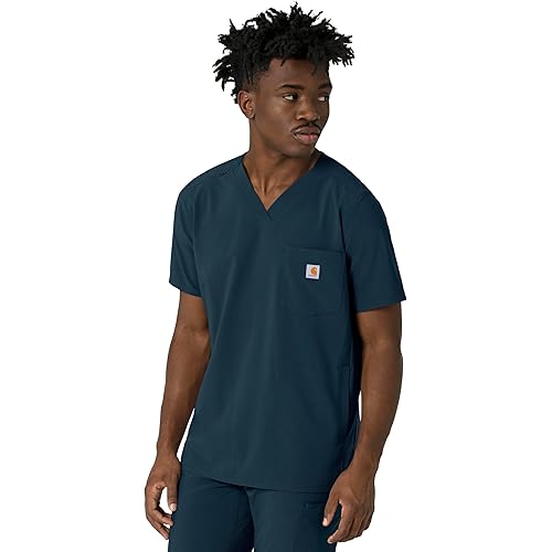 Carhartt mens Cross-flex Modern Fit V-neck Scrub Top
