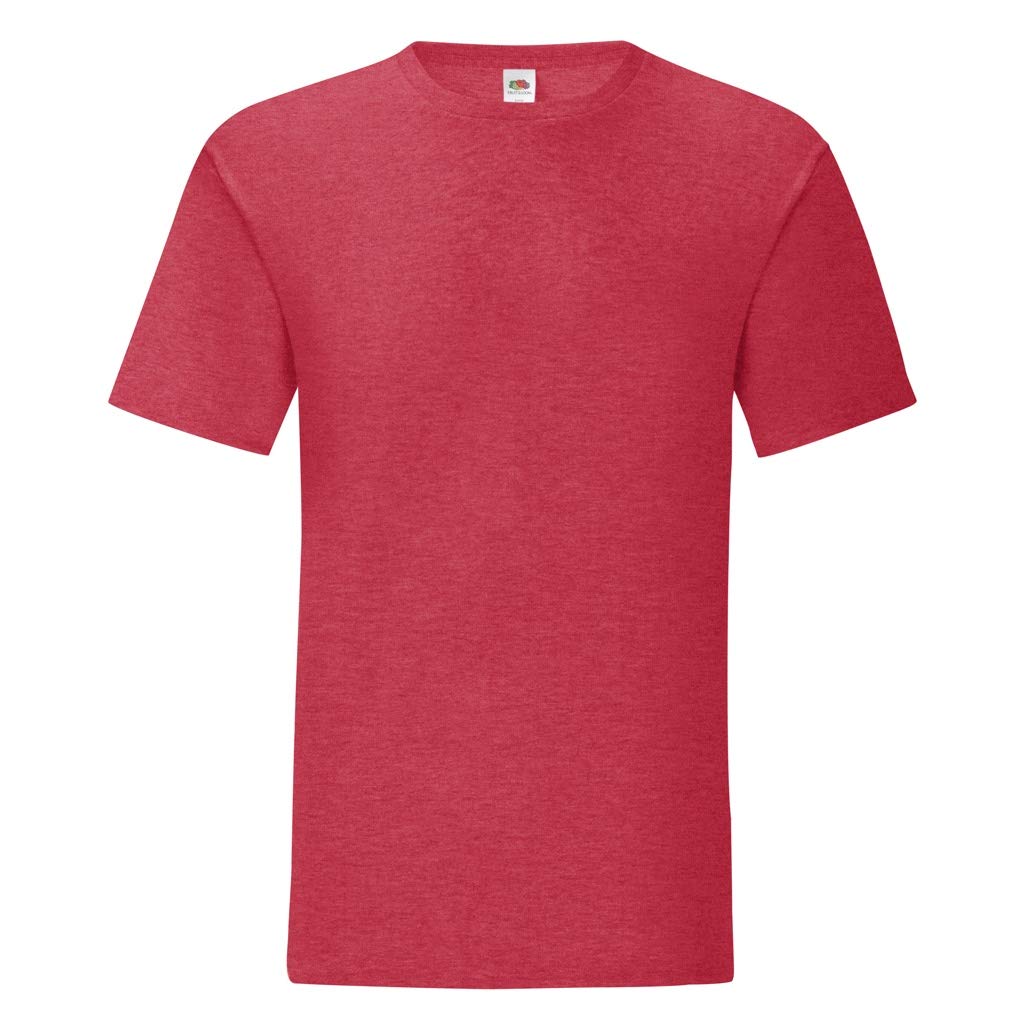 Fruit of the Loom Mens Iconic T-Shirt (3XL) (Heather Red)